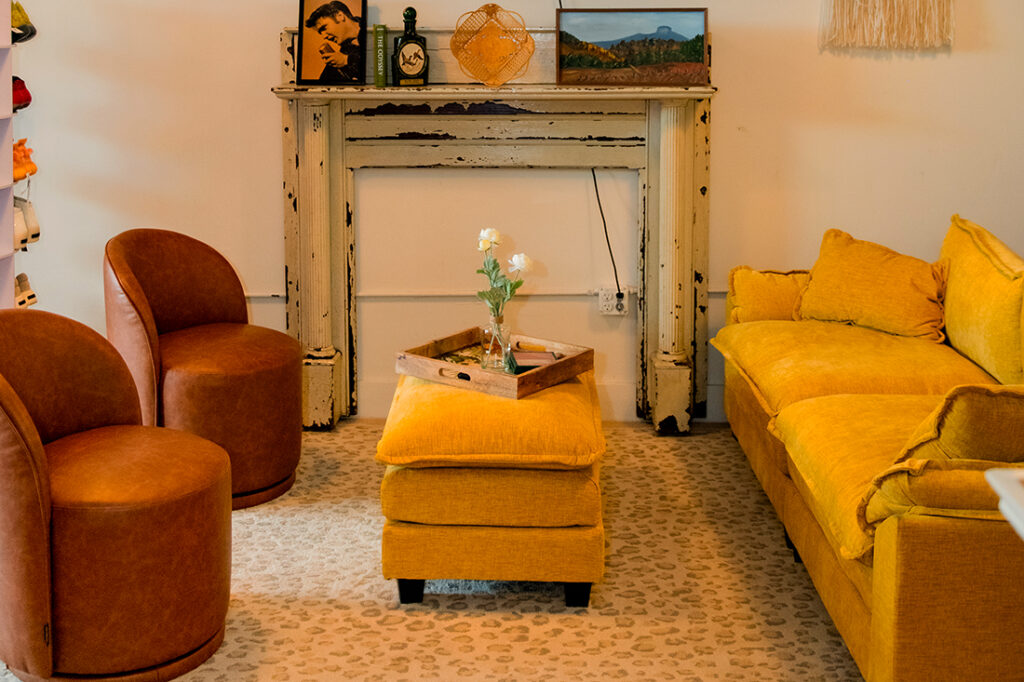 a comfortable lounge area